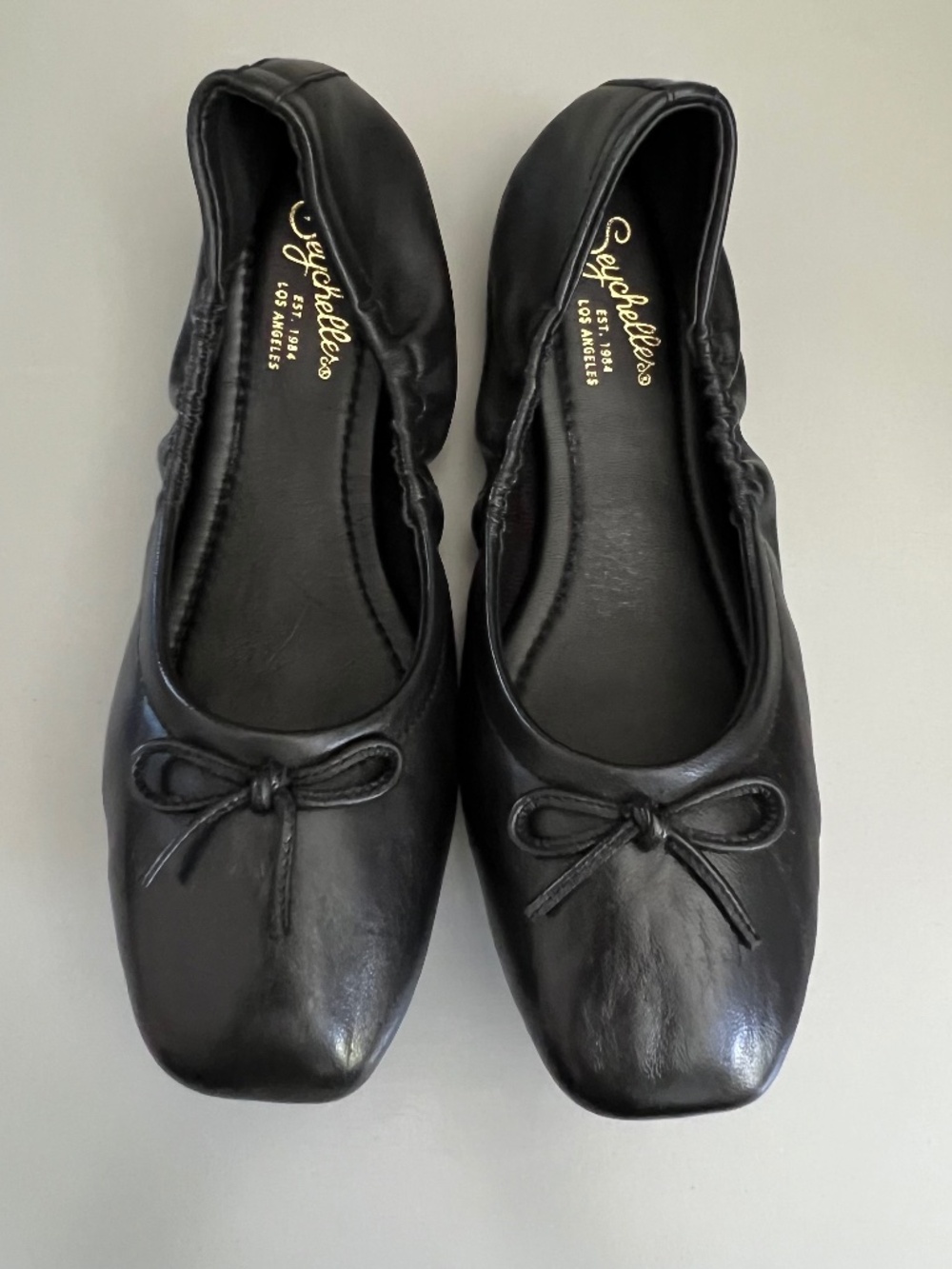 NIB Seychelles Black leather ballet flats size 7.5